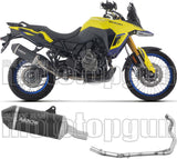 Complete Non-Catalytic Exhaust System With Sound Certification Explorer Black Aluminium Carby End Cap - Arrow Special Parts Compatible With Suzuki V-Strom 800 De (2025-2026)