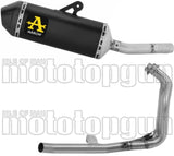 Impianto Di Scarico Completo Non Catalizzato E Con Omologazione Suono Explorer Alluminio Nero Fondello Carby - Arrow Special Parts Compatibile Con Yamaha Ténéré 700 (2021-2024)