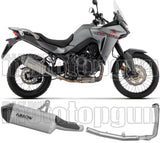 Impianto Di Scarico Completo Non Catalizzato E Con Omologazione Suono Explorer Titanio Fondello Carby - Arrow Special Parts Compatibile Con Honda Xl 750 Transalp (2023-2024)