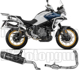 Impianto Di Scarico Completo Non Catalizzato E Con Omologazione Suono Indy-Race Evo Alluminio Nero Fondello Carby - Arrow Special Parts Compatibile Con Cfmoto 700 Mt Adventure (2025-2026)