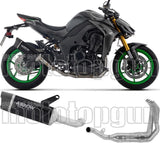 Impianto Di Scarico Completo Non Catalizzato E Con Omologazione Suono Indy-Race Evo Alluminio Nero Fondello Carby - Arrow Special Parts Compatibile Con Kawasaki Z 1100 (2025-2026)