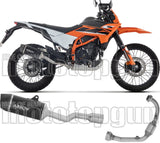 Impianto Di Scarico Completo Non Catalizzato E Con Omologazione Suono Indy-Race Evo Alluminio Nero Fondello Carby - Arrow Special Parts Compatibile Con Ktm 125 Smc-R (2025-2026)