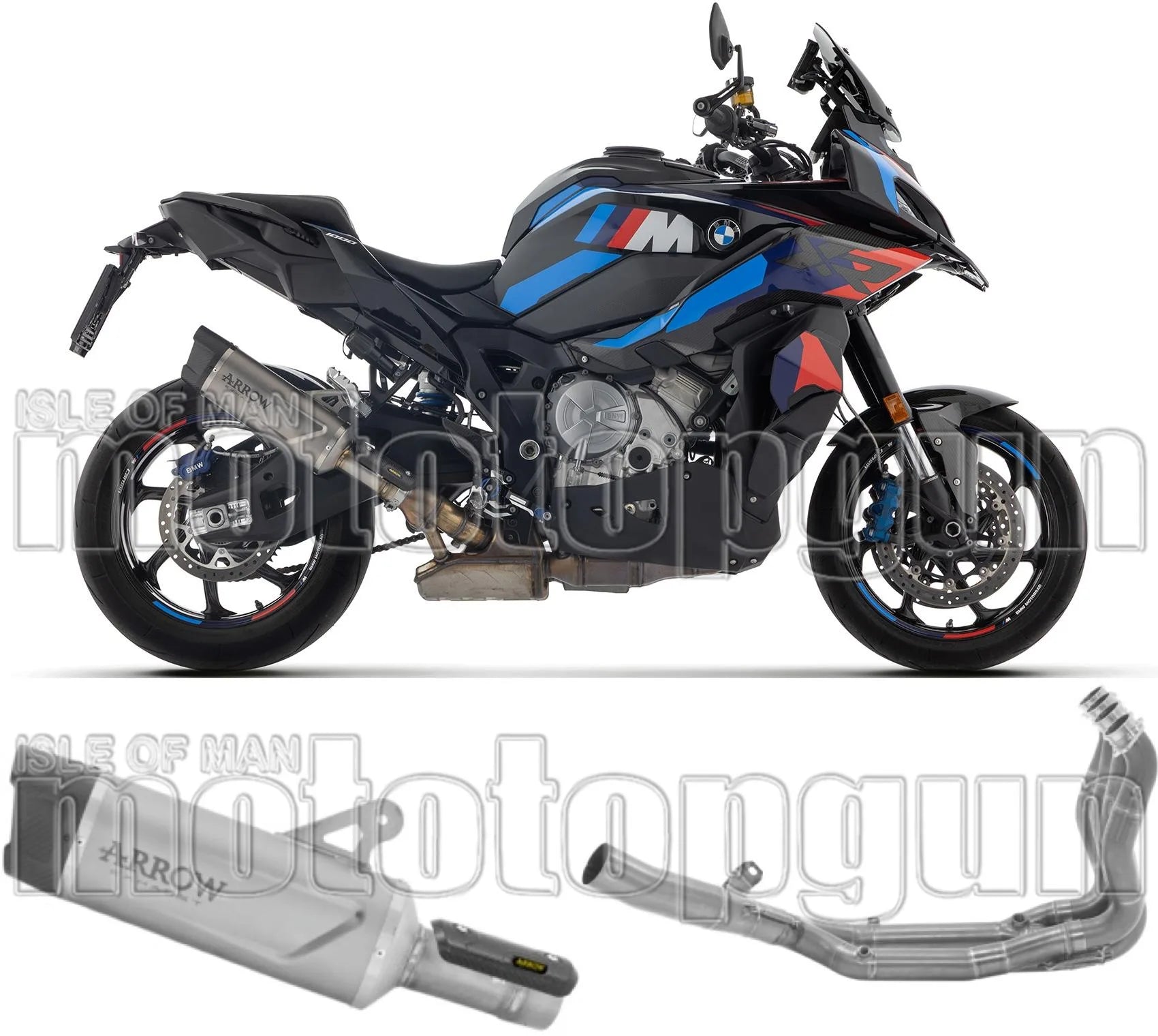Impianto Di Scarico Completo Non Catalizzato E Con Omologazione Suono Indy-Race Evo Titanio Fondello Carby - Arrow Special Parts Compatibile Con Bmw M 1000 Xr (2025-2026)