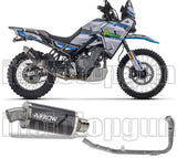 Impianto Di Scarico Completo Non Catalizzato E Con Omologazione Suono Indy-Race Evo Alluminio Nero - Arrow Special Parts Compatibile Con Cfmoto 450 Mt (2024)