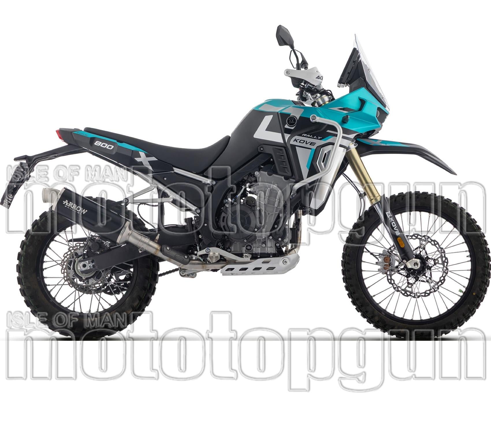 Complete Non-Catalytic Exhaust System With Sound Certification Indy-Race Evo Black Aluminium - Arrow Special Parts Compatible With Kove Moto 800 X Pro (2025-2026)