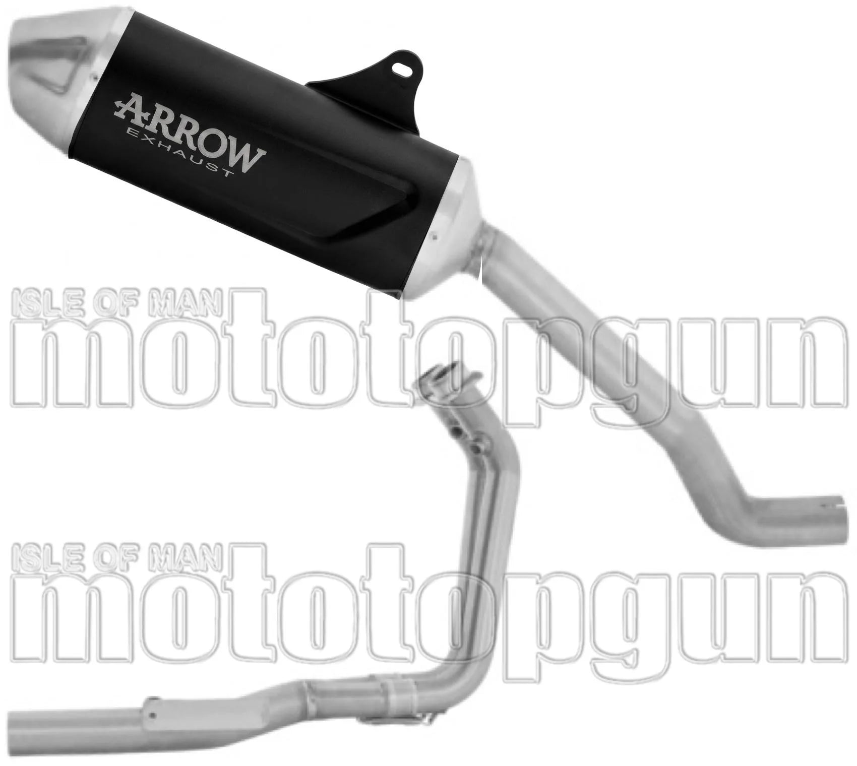 Impianto Di Scarico Completo Non Catalizzato E Con Omologazione Suono Indy Race Evo Alluminio Nero Fondello Inox - Arrow Special Parts Compatibile Con Morbidelli T502X (2026)