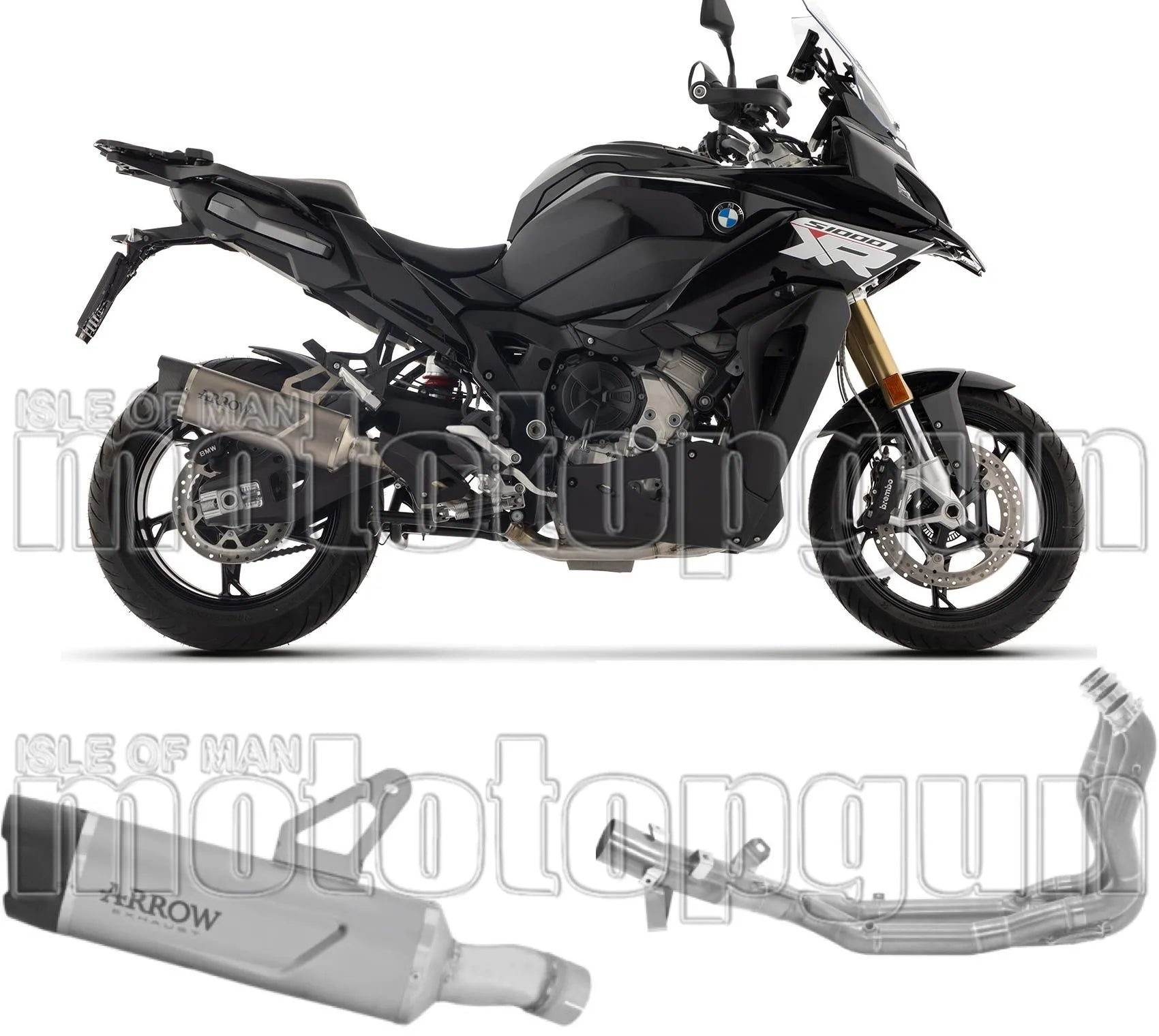Impianto Di Scarico Completo Non Catalizzato E Con Omologazione Suono Indy-Race Evo Titanio Fondello Carby - Arrow Special Parts Compatibile Con Bmw S 1000 Xr (2024-2026)