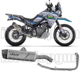 Impianto Di Scarico Completo Non Catalizzato E Con Omologazione Suono Indy-Race Evo Titanio Carbonio - Arrow Special Parts Compatibile Con Cfmoto 450 Mt (2024)