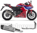Impianto Di Scarico Completo Non Catalizzato E Con Omologazione Suono Indy-Race Evo Titanio Carbonio - Arrow Special Parts Compatibile Con Honda Cbr 500 R (2024-2026)