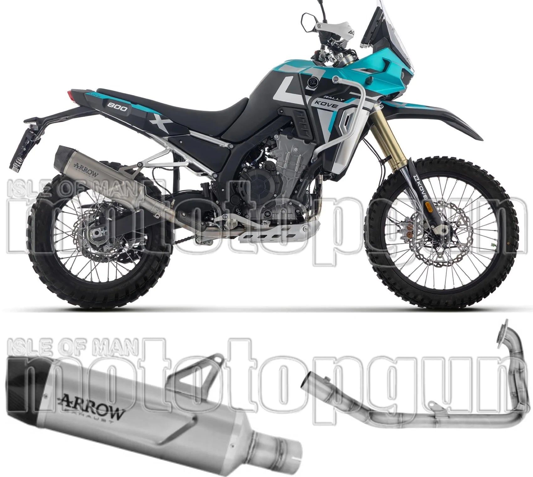 Impianto Di Scarico Completo Non Catalizzato E Con Omologazione Suono Indy-Race Evo Titanio Fondello Carby - Arrow Special Parts Compatibile Con Kove Moto 800 X Pro (2025-2026)