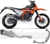 Impianto Di Scarico Completo Non Catalizzato E Con Omologazione Suono Indy-Race Evo Titanio Fondello Carby - Arrow Special Parts Compatibile Con Ktm 125 Enduro R (2025-2026)
