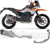 Impianto Di Scarico Completo Non Catalizzato E Con Omologazione Suono Indy-Race Evo Titanio Fondello Carby - Arrow Special Parts Compatibile Con Ktm 390 Adventure R (2025-2026)
