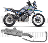 Impianto Di Scarico Completo Non Catalizzato E Con Omologazione Suono Indy-Race Evo Titanio - Arrow Special Parts Compatibile Con Cfmoto 450 Mt (2024)