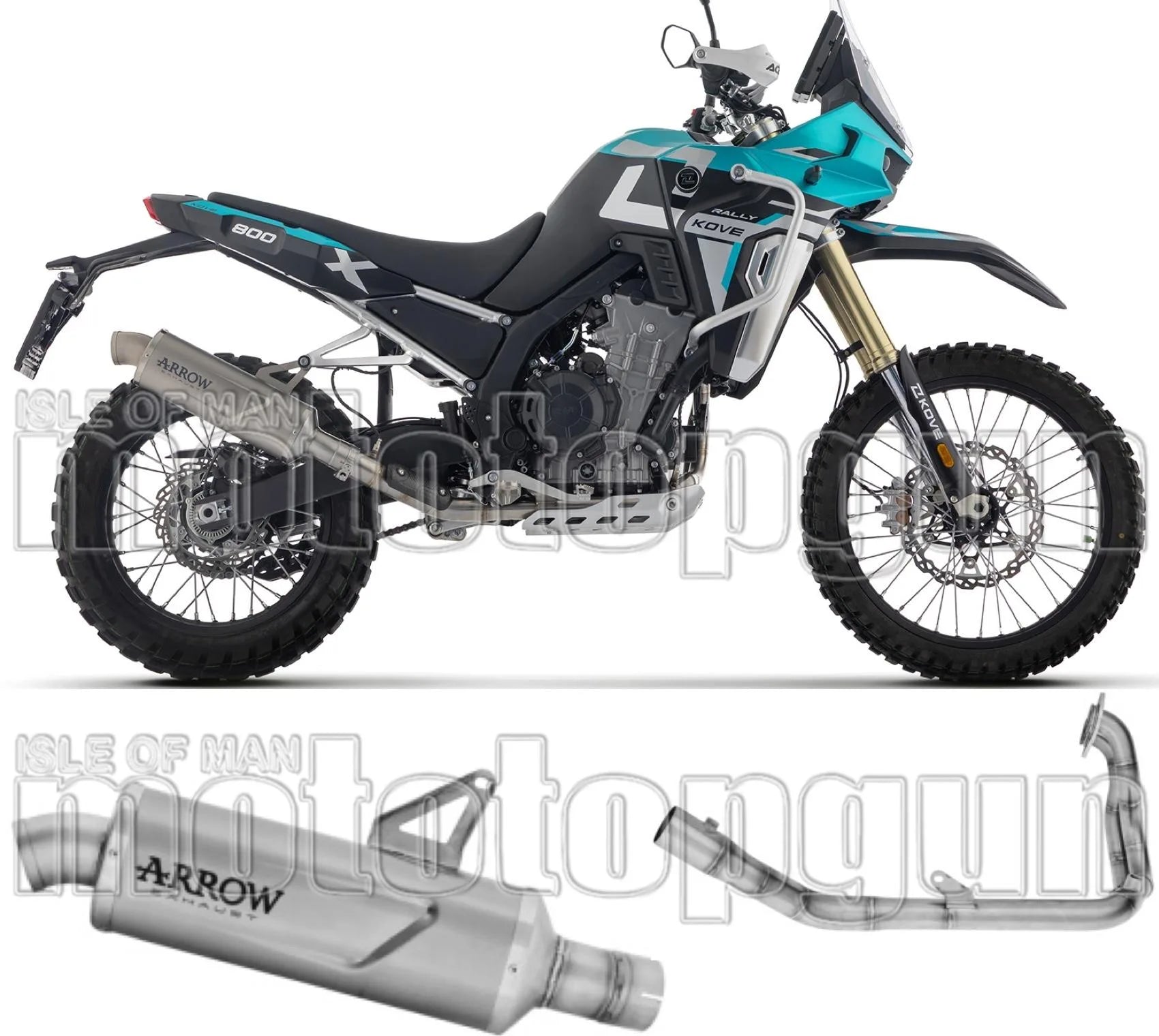 Impianto Di Scarico Completo Non Catalizzato E Con Omologazione Suono Indy-Race Evo Titanio - Arrow Special Parts Compatibile Con Kove Moto 800 X Pro (2025-2026)