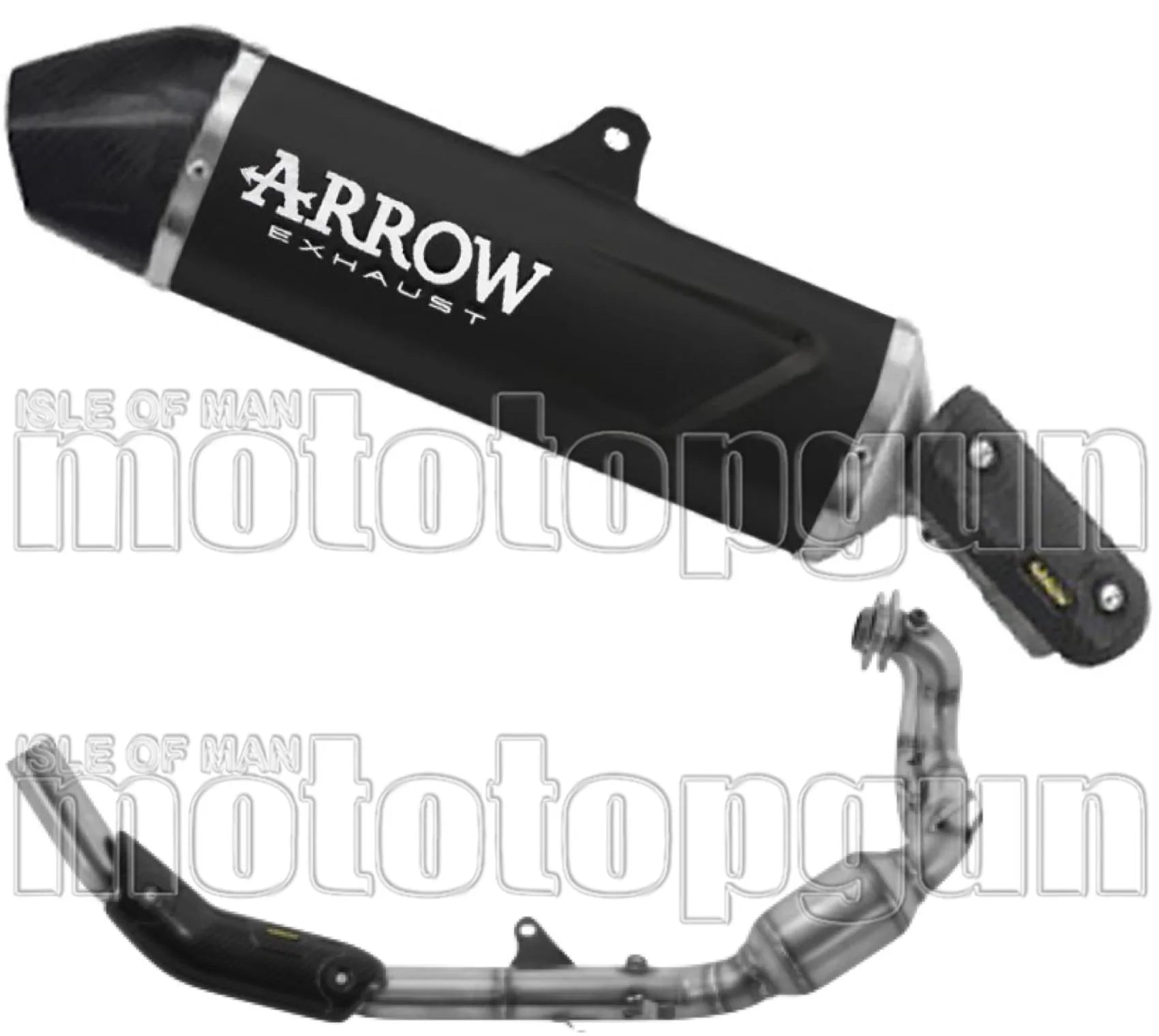 Impianto Di Scarico Completo Non Catalizzato E Con Omologazione Suono Indy-Race Evo Alluminio Nero Fondello Carby - Arrow Special Parts Compatibile Con Aprilia Tuareg 660 (2025-2026)