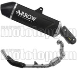 Impianto Di Scarico Completo Non Catalizzato E Con Omologazione Suono Indy-Race Evo Alluminio Nero Fondello Carby - Arrow Special Parts Compatibile Con Aprilia Tuareg 660 (2025-2026)