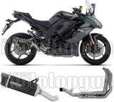 Impianto Di Scarico Completo Non Catalizzato E Con Omologazione Suono Indy-Race Evo Alluminio Nero Fondello Carby - Arrow Special Parts Compatibile Con Kawasaki Ninja 1100 Sx (2025-2026)