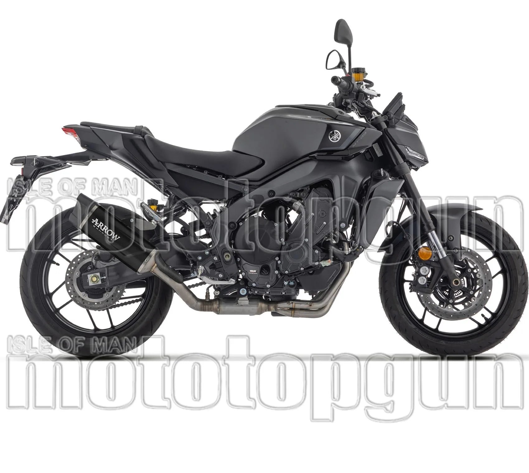 Impianto Di Scarico Completo Non Catalizzato E Con Omologazione Suono Indy-Race Evo Alluminio Nero Fondello Carby - Arrow Special Parts Compatibile Con Yamaha Mt-09 35Kw (2024-2026)