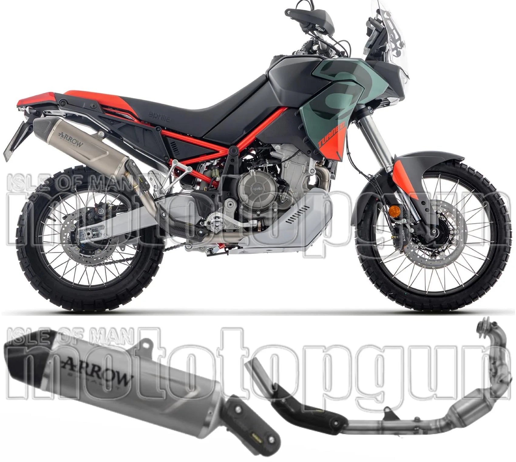 Impianto Di Scarico Completo Non Catalizzato E Con Omologazione Suono Indy-Race Evo Titanio - Arrow Special Parts Compatibile Con Aprilia Tuareg 660 (2025-2026)