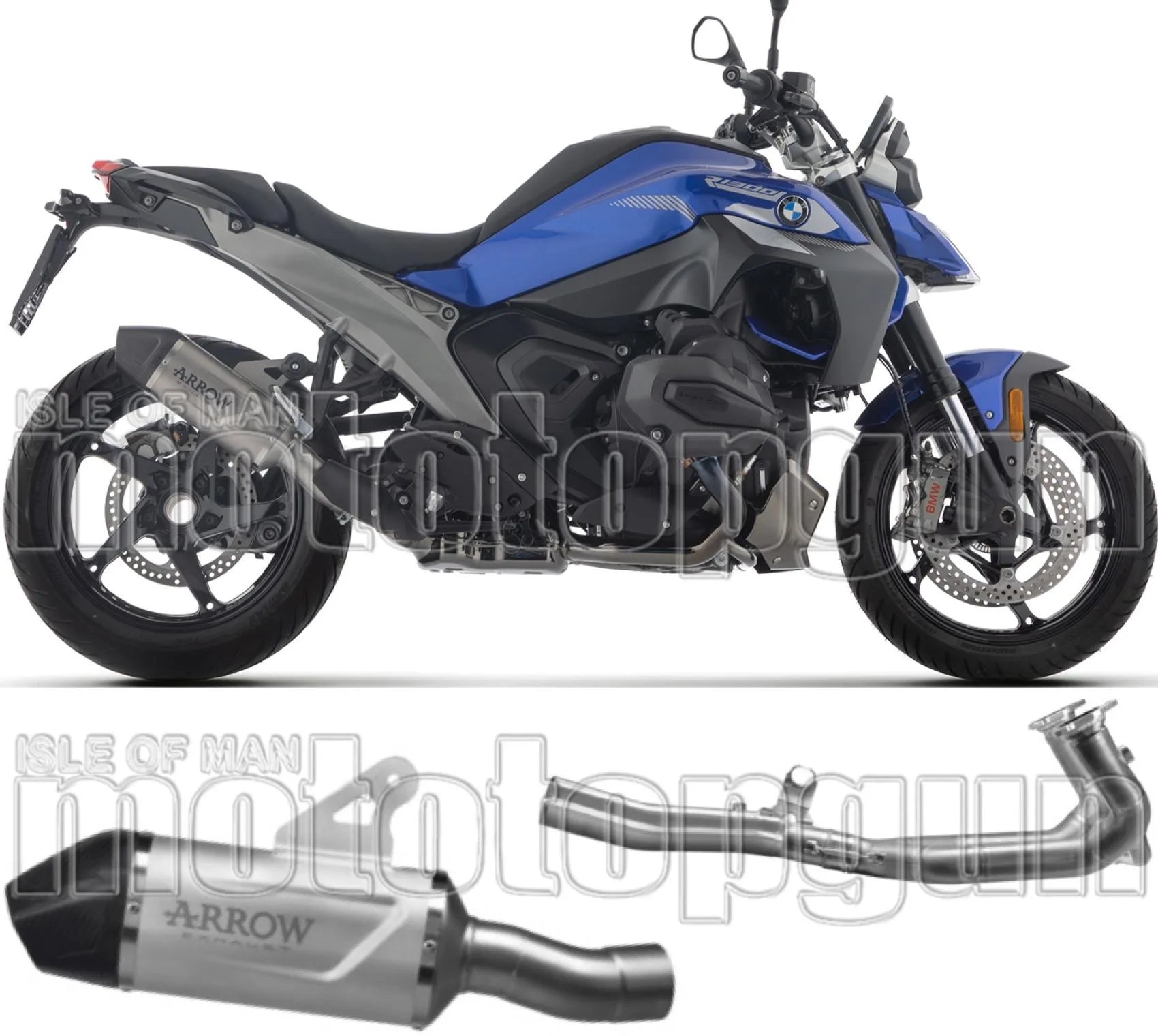 Impianto Di Scarico Completo Non Catalizzato E Con Omologazione Suono Indy-Race Evo Alluminio Fondello Carby - Arrow Special Parts Compatibile Con Bmw R 1300 (2025-2026)