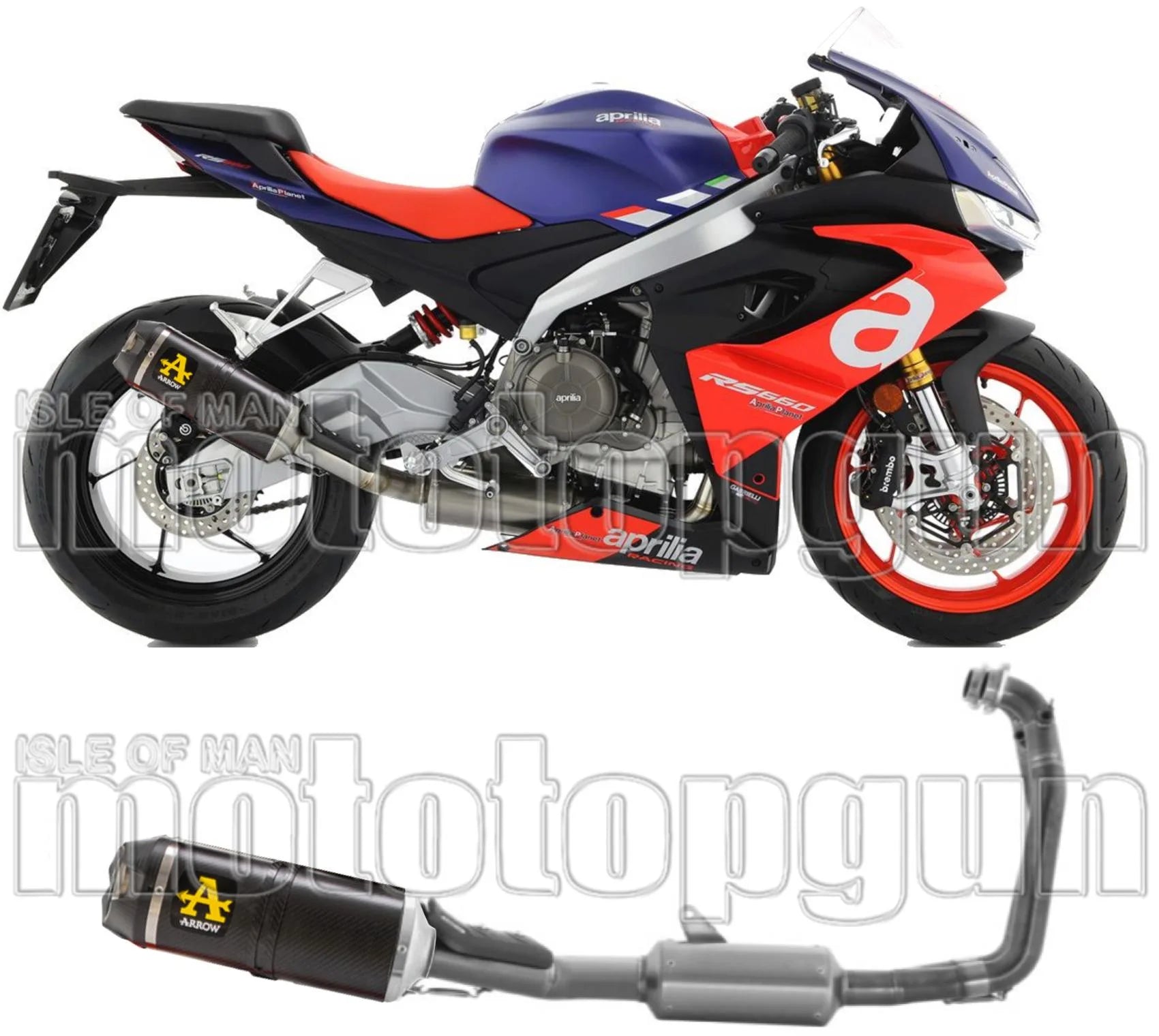 Impianto Di Scarico Completo Catalizzato E Con Omologazione Suono Indy-Race Carbonio Carbonio - Arrow Special Parts Compatibile Con Aprilia Tuono 660 (2021-2024)