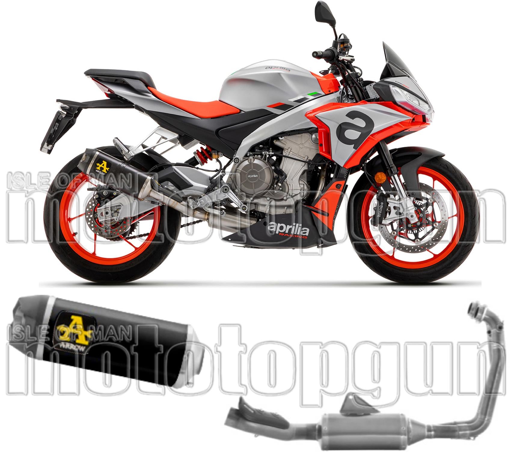 Complete Non-Catalytic Exhaust System With Sound Certification Indy-Race Carbon Carbon - Arrow Special Parts Compatible With Aprilia Tuono 660 (2021-2024)