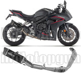 Impianto Di Scarico Completo Non Catalizzato E Con Omologazione Suono Indy-Race Evo Alluminio Nero Fondello Carby - Arrow Special Parts Compatibile Con Honda Cb 650 R (2024-2026)