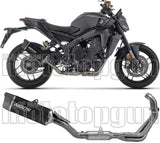Impianto Di Scarico Completo Non Catalizzato E Con Omologazione Suono Indy-Race Evo Alluminio Nero Fondello Carby - Arrow Special Parts Compatibile Con Yamaha Mt-09 (2024-2026)