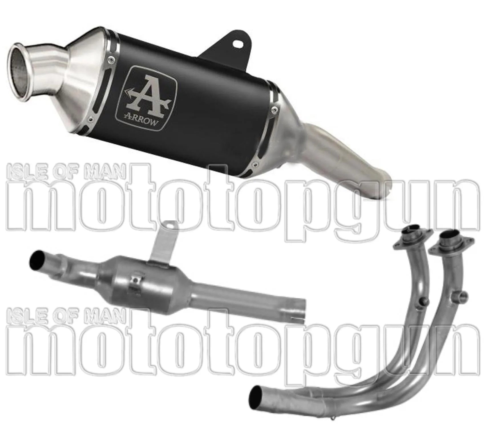 Impianto Di Scarico Completo Non Catalizzato E Con Omologazione Suono Indy-Race Alluminio Nero Acciaio - Arrow Special Parts Compatibile Con Moto Morini X-Cape 650 (2022-2025)