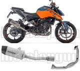 Impianto Di Scarico Completo Non Catalizzato E Con Omologazione Suono Indy-Race Titanio Carbonio - Arrow Special Parts Compatibile Con Ktm 125 Duke (2024-2026)