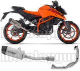 Impianto Di Scarico Completo Non Catalizzato E Con Omologazione Suono Indy-Race Titanio Carbonio - Arrow Special Parts Compatibile Con Ktm 390 Duke (2024-2026)