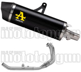 Impianto Di Scarico Completo Non Catalizzato E Con Omologazione Suono Maxi Race-Tech Alluminio Nero Carbonio - Arrow Special Parts Compatibile Con Honda Crf 1100 L Africa Twin (2024-2026)