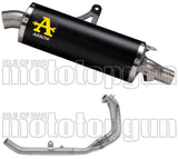Impianto Di Scarico Completo Non Catalizzato E Con Omologazione Suono Maxi Race-Tech Alluminio Nero Acciaio - Arrow Special Parts Compatibile Con Honda Crf 1100 L Africa Twin (2024-2026)