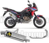 Impianto Di Scarico Completo Non Catalizzato E Con Omologazione Suono Maxi Race-Tech Titanio Acciaio - Arrow Special Parts Compatibile Con Honda Crf 1100 L Africa Twin (2024-2026)