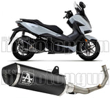 Impianto Di Scarico Completo Non Catalizzato E Con Omologazione Suono Urban Alluminio Nero Alluminio Nero - Arrow Special Parts Compatibile Con Honda Forza 125 (2021-2024)