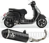 Impianto Di Scarico Completo Non Catalizzato E Con Omologazione Suono Urban Alluminio Nero Alluminio Nero - Arrow Special Parts Compatibile Con Piaggio Vespa Gts 300 (2021-2024)