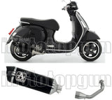 Impianto Di Scarico Completo Catalizzato E Con Omologazione Suono Race-Tech Alluminio Nero Carbonio - Arrow Special Parts Compatibile Con Piaggio Vespa Gts 300 (2021-2024)