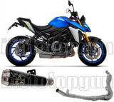 Impianto Di Scarico Completo Non Catalizzato E Con Omologazione Suono Pro-Race Nichrom Nero Acciaio - Arrow Special Parts Compatibile Con Suzuki Gsx-S 950 (2021-2023)