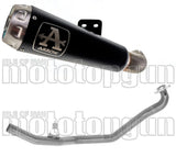 Impianto Di Scarico Completo Non Catalizzato E Con Omologazione Suono Pro-Race Alluminio Nero Carbonio - Arrow Special Parts Compatibile Con Honda Forza 750 (2021-2023)