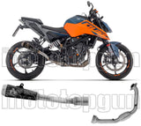 Impianto Di Scarico Completo Non Catalizzato E Con Omologazione Suono Pro-Race Nichrom Nero - Arrow Special Parts Compatibile Con Ktm 125 Duke (2024-2026)