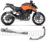 Impianto Di Scarico Completo Non Catalizzato E Con Omologazione Suono Pro-Race Nichrom - Arrow Special Parts Compatibile Con Ktm 125 Duke (2024-2026)
