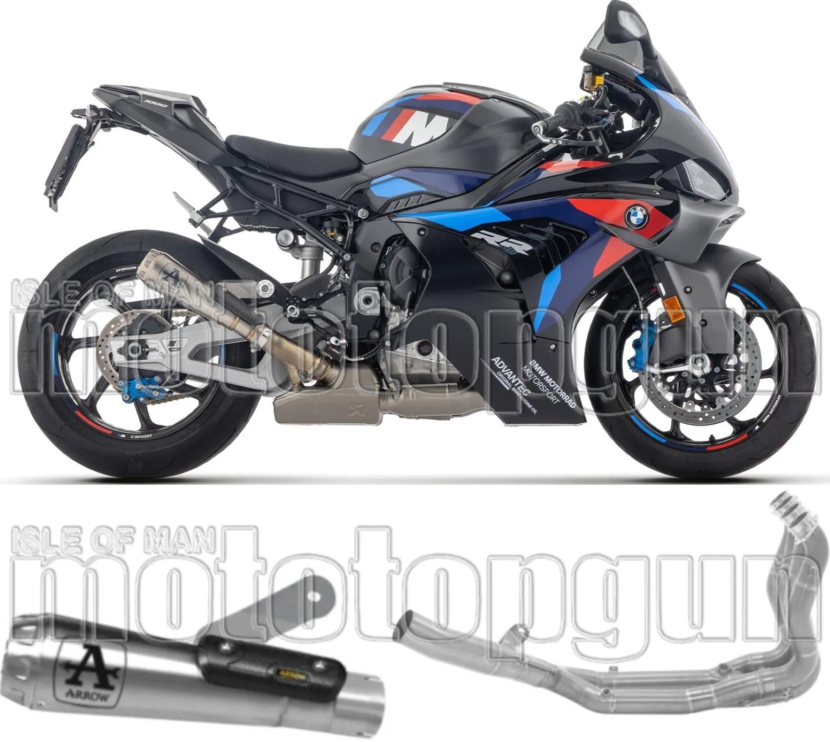 Impianto Di Scarico Completo Non Catalizzato E Con Omologazione Suono Pro-Race Nichrom Fondello Alluminio - Arrow Special Parts Compatibile Con Bmw M 1000 Rr (2025-2026)