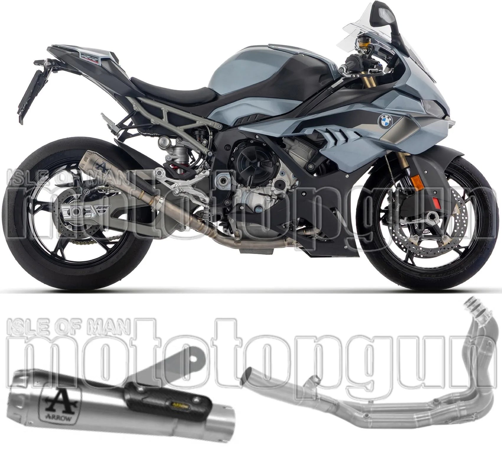 Impianto Di Scarico Completo Non Catalizzato E Con Omologazione Suono Pro-Race Nichrom Fondello Alluminio - Arrow Special Parts Compatibile Con Bmw S 1000 Rr (2025-2026)