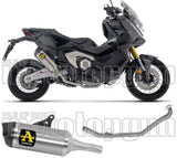 Impianto Di Scarico Completo Non Catalizzato E Con Omologazione Suono Race-Tech Short Titanio Fondello Carby - Arrow Special Parts Compatibile Con Honda X-Adv 750 (2025-2026)