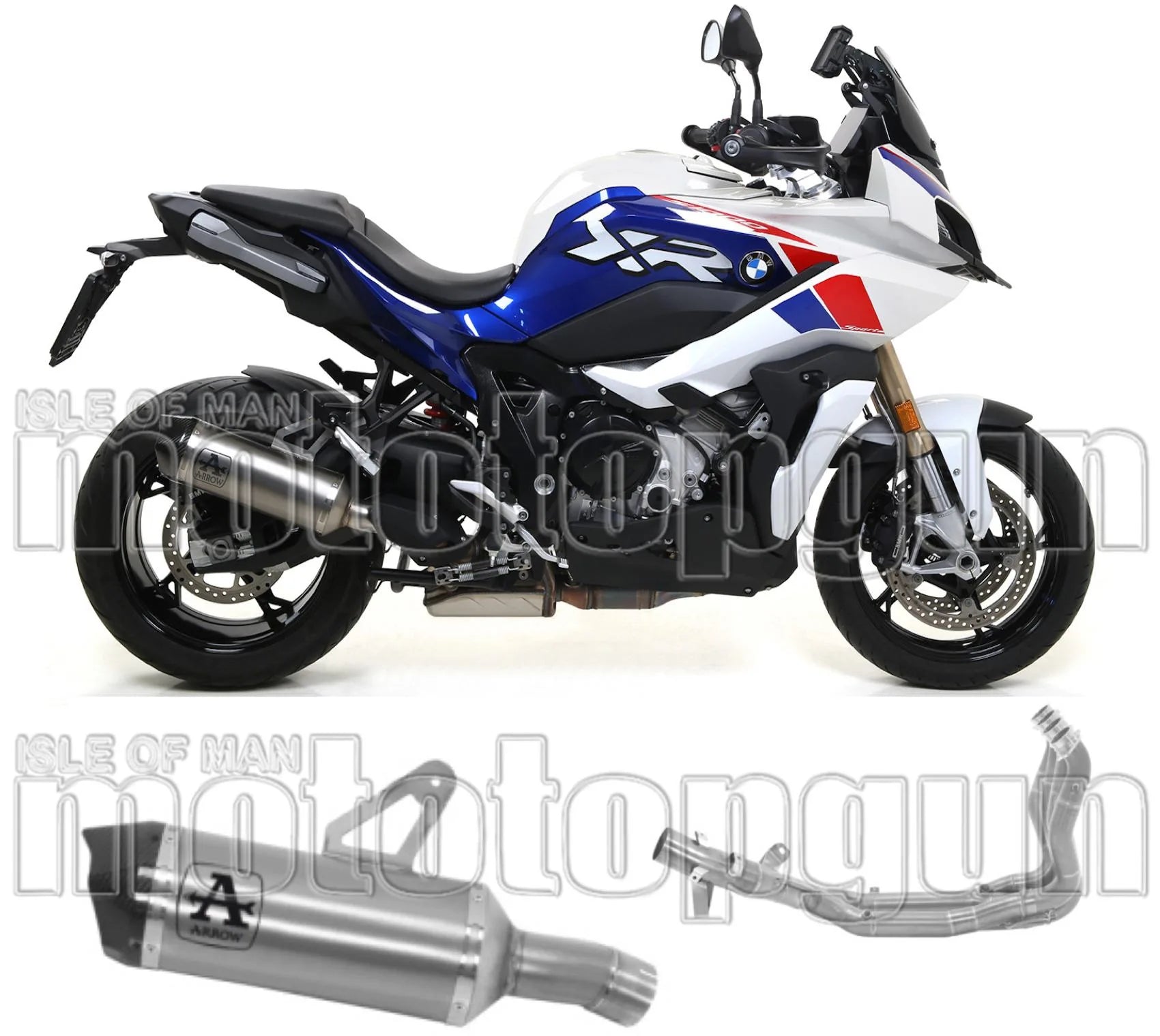 Impianto Di Scarico Completo Non Catalizzato E Con Omologazione Suono Race-Tech Titanio Carbonio - Arrow Special Parts Compatibile Con Bmw S 1000 Xr (2020-2023)