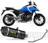 Impianto Di Scarico Completo Non Catalizzato E Con Omologazione Suono Race-Tech Alluminio Nero Carbonio - Arrow Special Parts Compatibile Con Honda Nc 750 X (2021-2022)