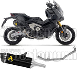 Impianto Di Scarico Completo Non Catalizzato E Con Omologazione Suono Race-Tech Alluminio Nero Fondello Carby - Arrow Special Parts Compatibile Con Honda X-Adv 750 (2025-2026)