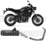 Impianto Di Scarico Completo Catalizzato E Con Omologazione Suono Rebel Alluminio Nero Carbonio - Arrow Special Parts Compatibile Con Yamaha Xsr 700 (2021-2024)