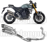 Impianto Di Scarico Completo Catalizzato E Con Omologazione Suono Round Titanio Fondello Carby - Arrow Special Parts Compatibile Con Suzuki Gsx 8T (2025-2026)