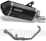 Impianto Di Scarico Completo Non Catalizzato E Con Omologazione Suono Sonora Titanio Nero Carbonio - Arrow Special Parts Compatibile Con Ktm 1290 Superadventure R (2021-2024)